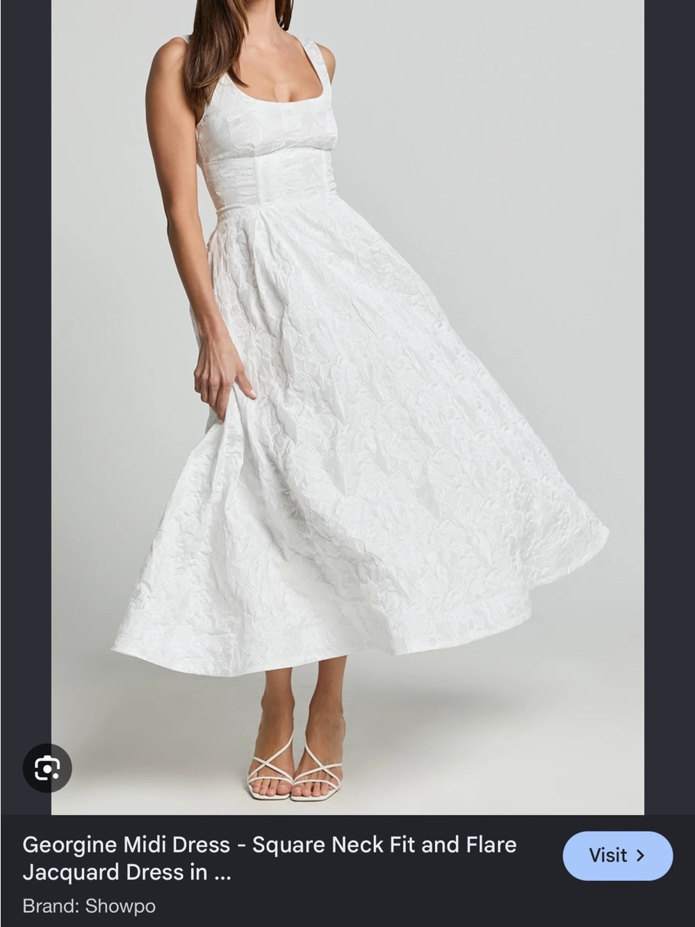 White midi dress